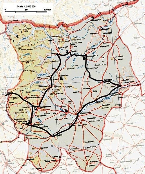 Дорнодын Баян-Уул сумаас 6 дөрвөлжин булш, 1 чулуун байгууламж илрүүлжээ